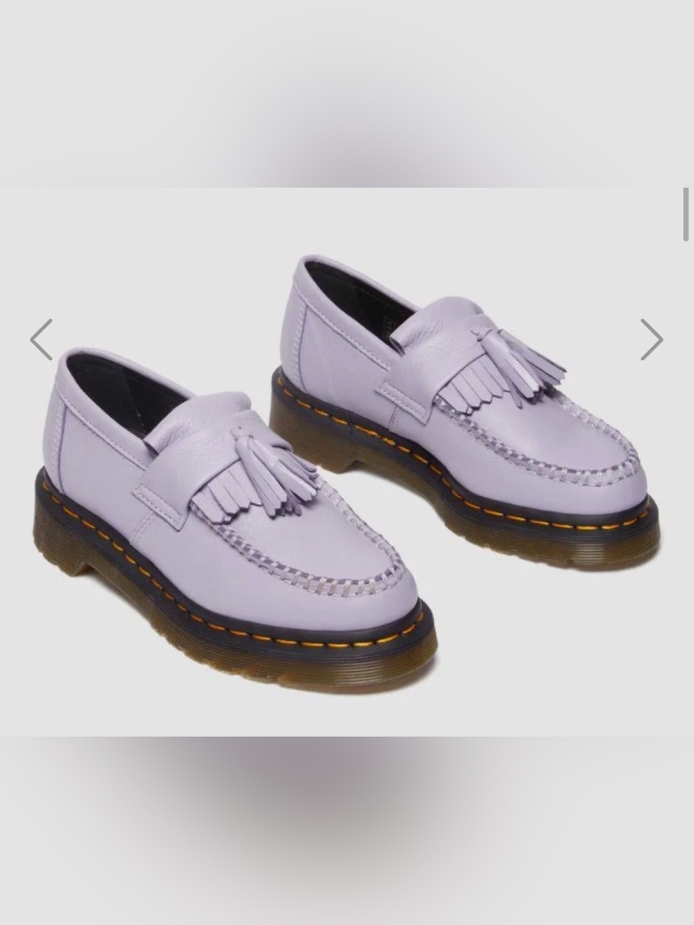 DR. Martens ADRIAN TASSEL LOAFER VIRGINIA LAVENDER FROST NWOB Size 5